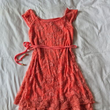coral pink vintage top / dress