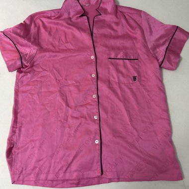 Pink satin short-sleeve Victoria‘s Secret 