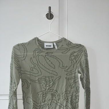 Mesh long sleeve top