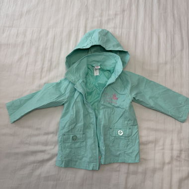Giacca per bambini verde con cappuccio
