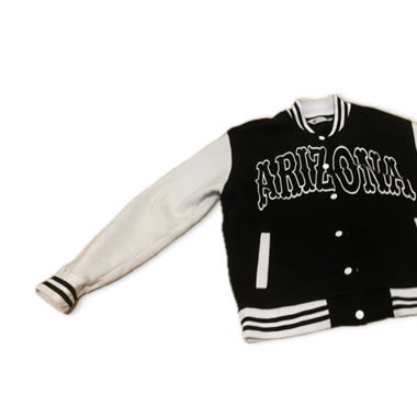 Black and white varsity jacket-comfortable style