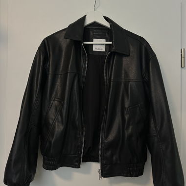 Black faux leather jacket