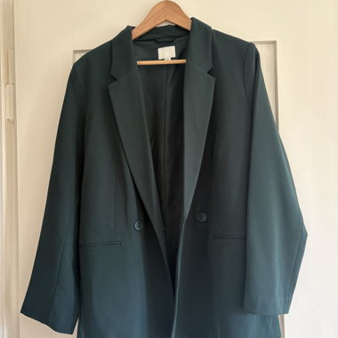 Veste de blazer vert foncé