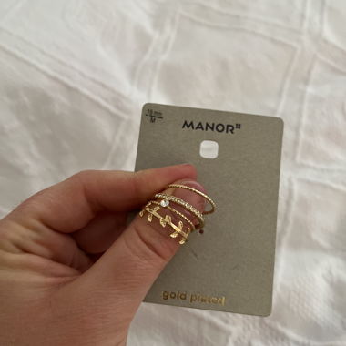 Goldplattierter Ring-Set
