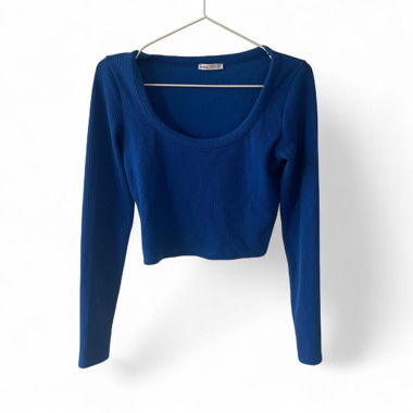 Blue Cropped Sweater