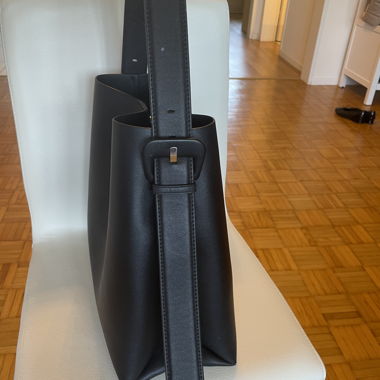 Schwarze Mango Shopper Tasche