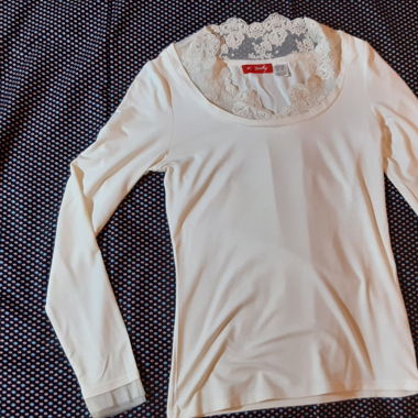 Haut jersey blanc René Derhy