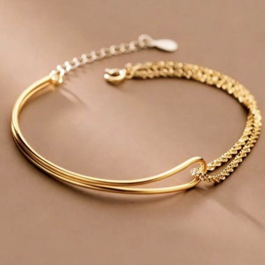 Bracciale rigido dorato