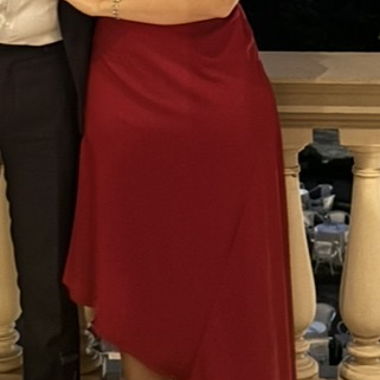 Vestito asimmetrico rosso