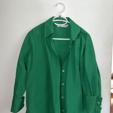 Zara Bluse, grün, L