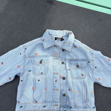 Embroidered Kids Denim Jacket