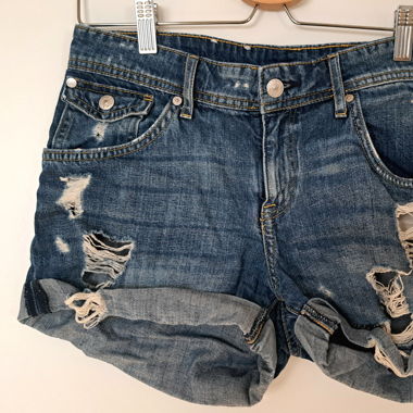 regular waist jeans shorts used look Gr. 38