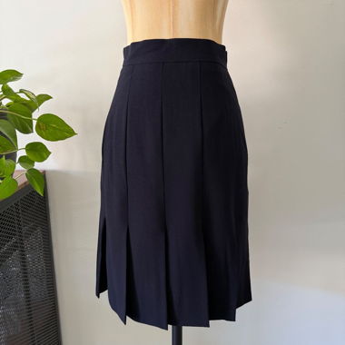 Gonna ESCADA in lana vergine blu navy, Taglia 36