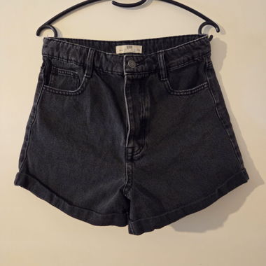 Denim Shorts Dunkelgrau