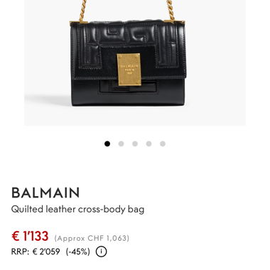 Borsa a tracolla Balmain nera