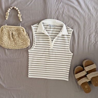 Gestreiftes Poloshirt-Set