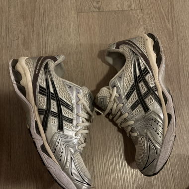 Silver ASICS Kayano 14 Sneakers