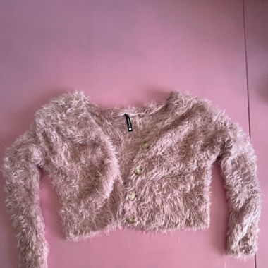 Fluffy cropped jacket
