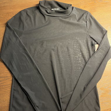 Zara black semi-transparent top 