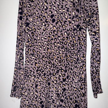 Robe manches longues imprimé léopard