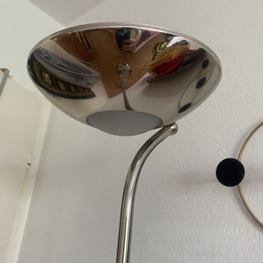 Lampe sur pied chromée