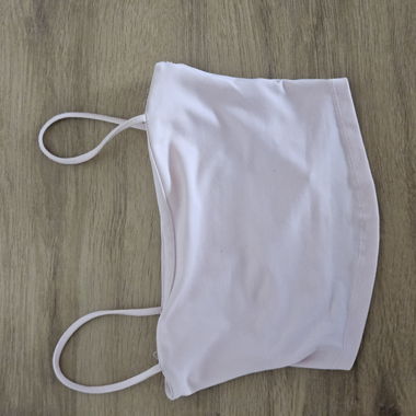 Rosa Spitzensaum Crop Top