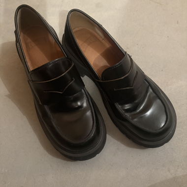 Mocassini neri chunky