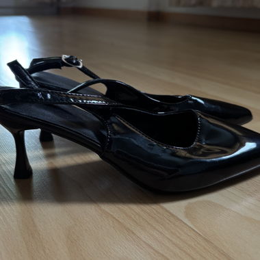 Black Slingback Pumps