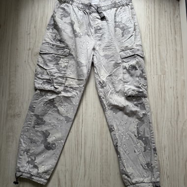Topman co-ord straight camo jogger trousers grey
