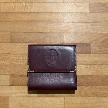Cartier Falt Portemonnaie Bordeaux Leder