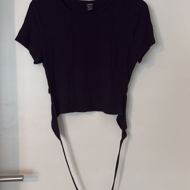 Crop top noir SHEIN à liens