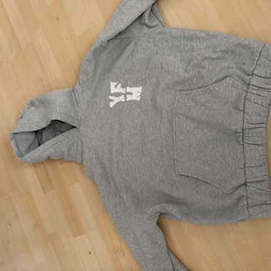 Grey graphic hoodie ( YFM )