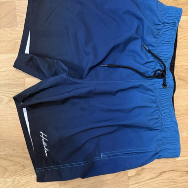Blue-black swim trunks
