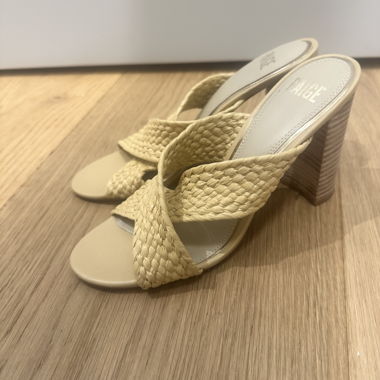 PAIGE braided sandals with block heel