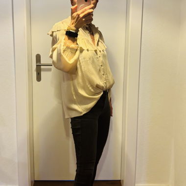 Blusa con volant SUNCOO con nastro al collo removibile