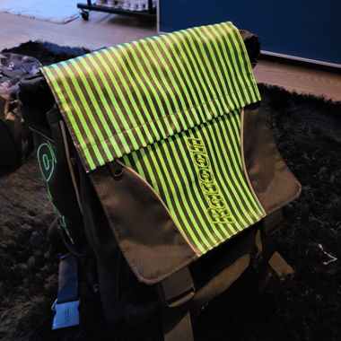 Sac à dos scolaire Racoon vert/noir