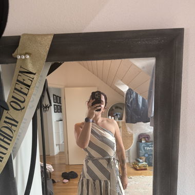 Robe longue asymétrique 