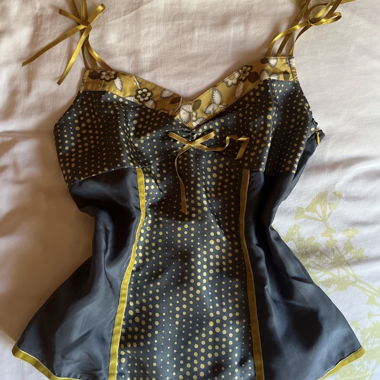 Essentiel satin polka dot top