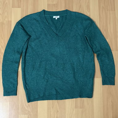 Maglione verde scollo a V LH taglia S