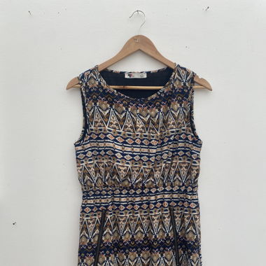 Robe imprimée mi courte 
