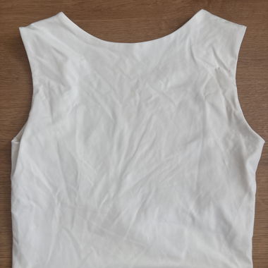 White Sleeveless, backless Top