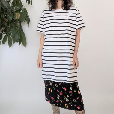 Striped Oversized T-Shirt L
