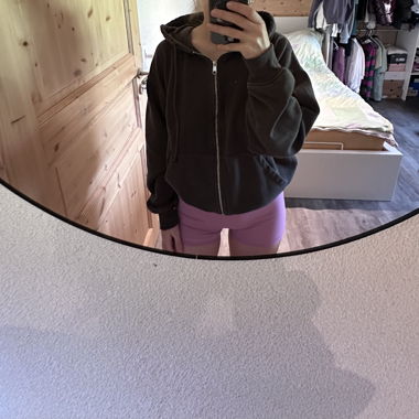 Dunkelgrauer Reissverschluss-Hoodie