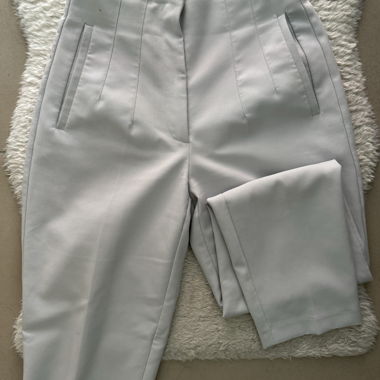 Zara Stoffhose hellblau/hellgrau