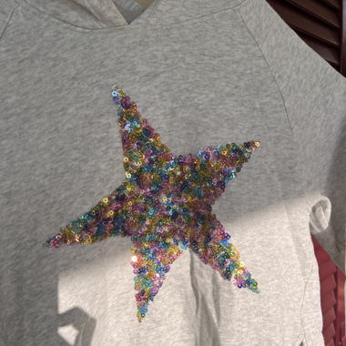 Glitzer Stern Hoodie Kinder 