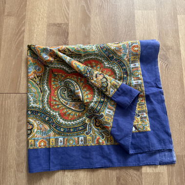 Colorful scarf with paisley pattern