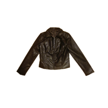 Veste en similicuir marron