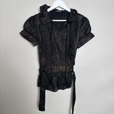 Blouse noire transparente Morgan