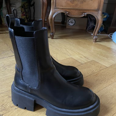 Bottines à plateforme H&M noires