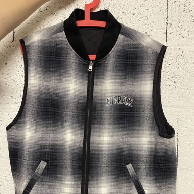 Supreme Reversible Shadow Plaid Vest 